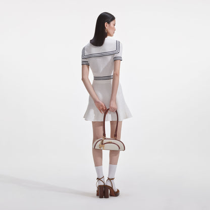 Beyaz Dokulu Örgü Üst