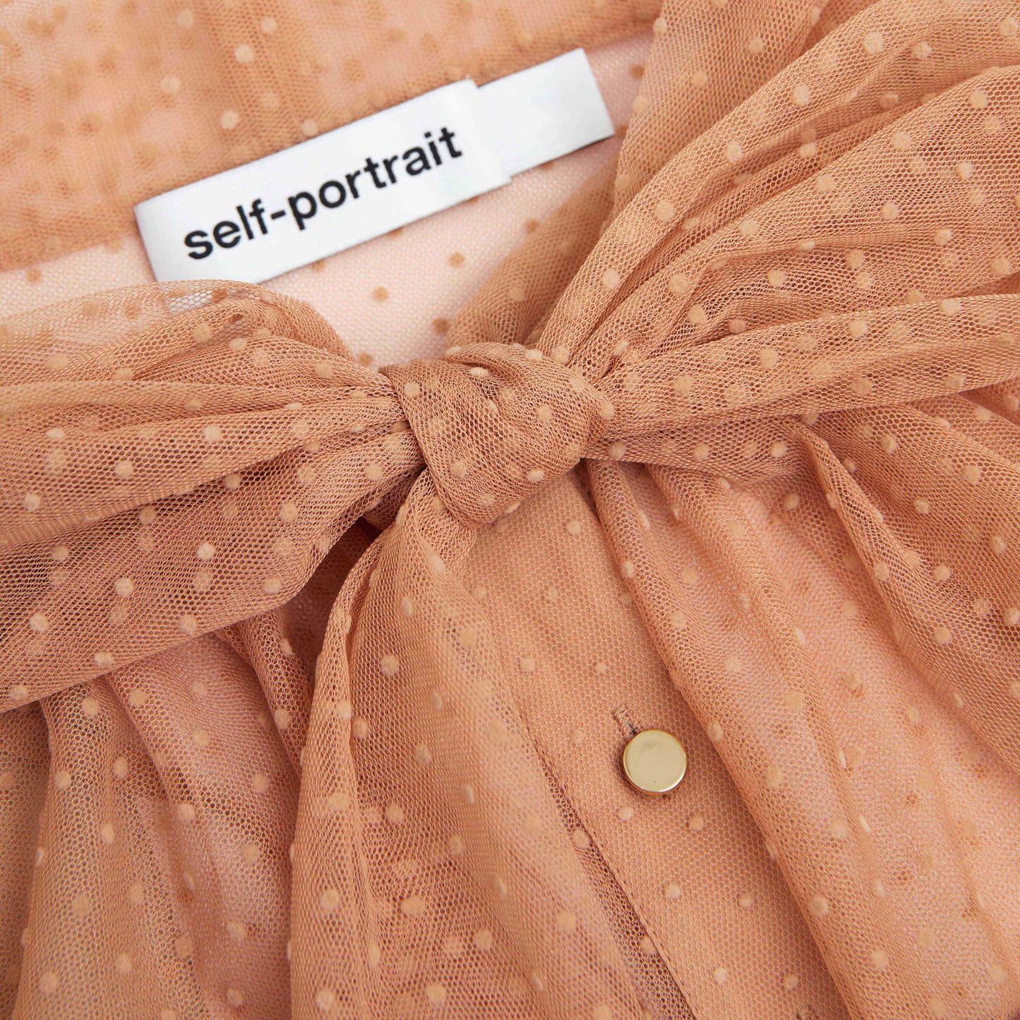 Tan Dot File Uzun Elbise