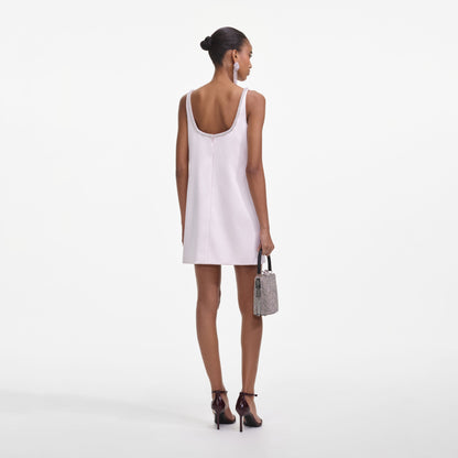 Pembe Saten Mini Elbise