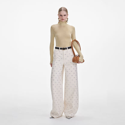 Sarı Viskon Örgü Üst