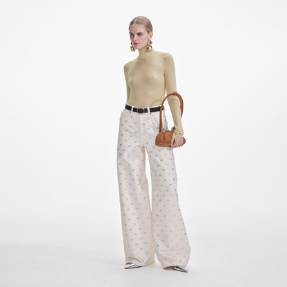 Sarı Viskon Örgü Üst