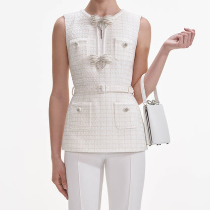 Krem Buklet Fiyonklu Tulum