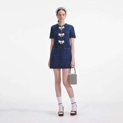 Kot Fiyonklu Mini Elbise