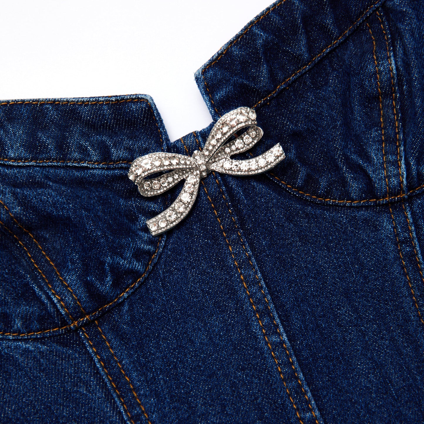 Kot Pırlanta Fiyonklu Sevgili Mini Elbise