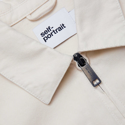 Krem Hafif Kot Ceket