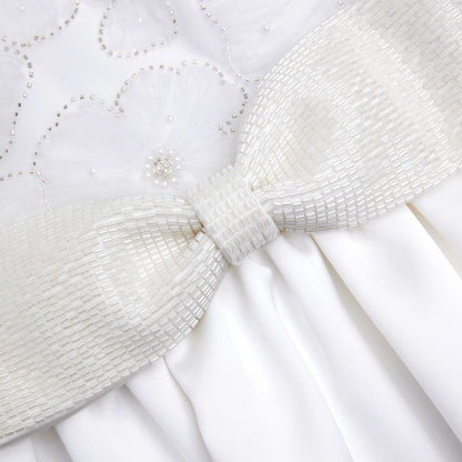 Beyaz Tül Mini Elbise