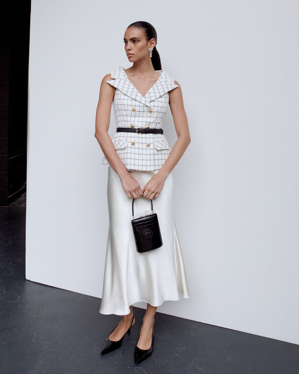 Kareli Bukle Midi Elbise